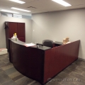 Mahogany C / U Suite Reception Desk, Transaction Counter Mahogany C / U Suite Reception Desk, Transaction Counter